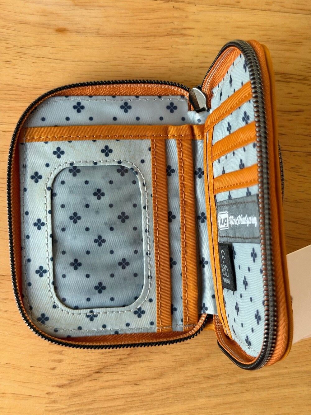 Lug Mini Handspring RFID Wallet Orange Travel Small Credit Card Money - Picture 11 of 13